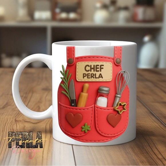 Dog Groomer Mug with Pink Apron Design - Picture 4 of 9